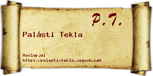 Palásti Tekla névjegykártya
